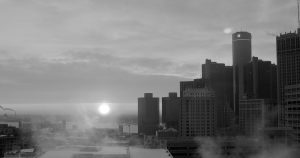 Skyline Shot of Detroit, MI