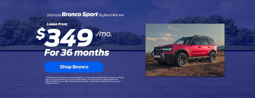 2026 Ford Bronco Sport Lease Offer