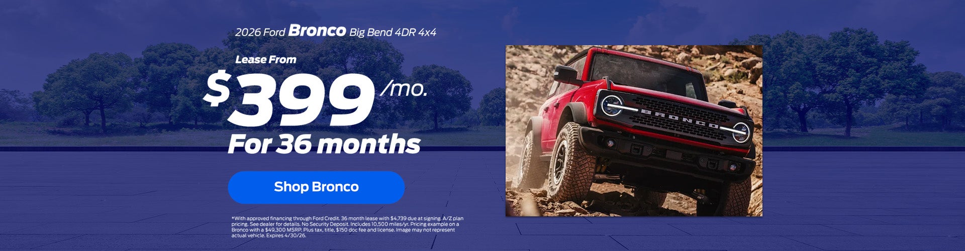 2026 Ford Bronco Lease Offer