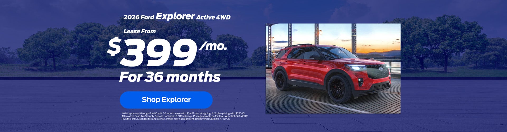 2026 Ford Explorer Lease Offer