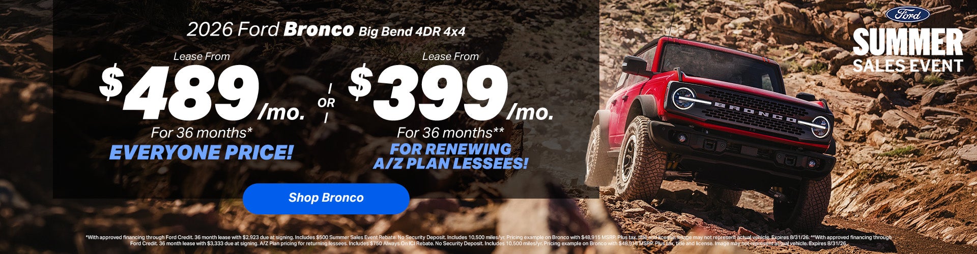 2026 Ford Bronco Lease Offer