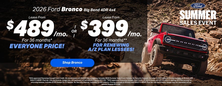 2026 Ford Bronco Lease Offer