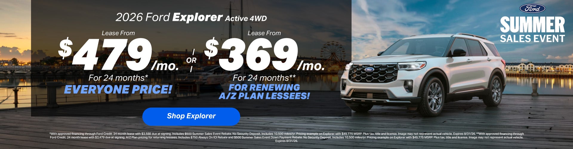2026 Ford Explorer Lease Offer
