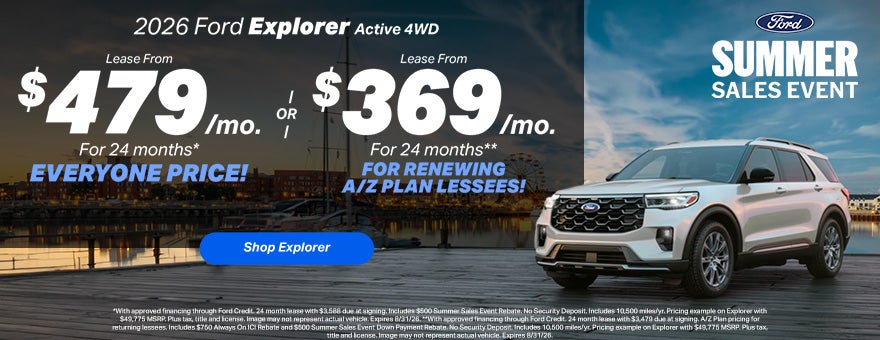 2026 Ford Explorer Lease Offer