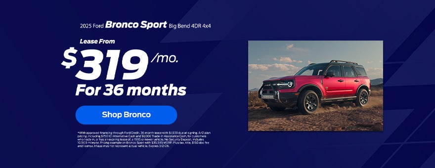 2025 Ford Bronco Sport Lease Offer