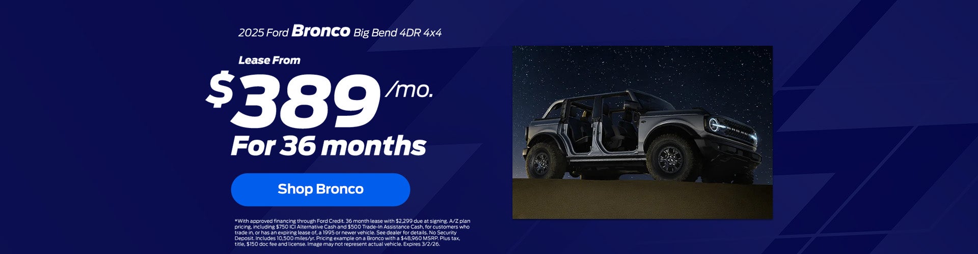 2025 Ford Bronco Lease Offer
