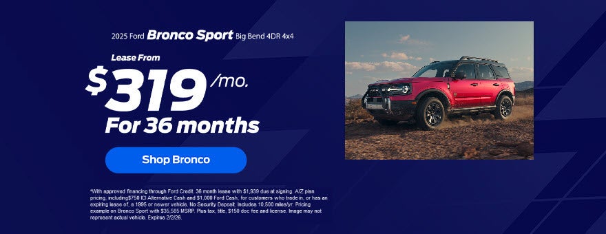 2025 Ford Bronco Sport Lease Offer
