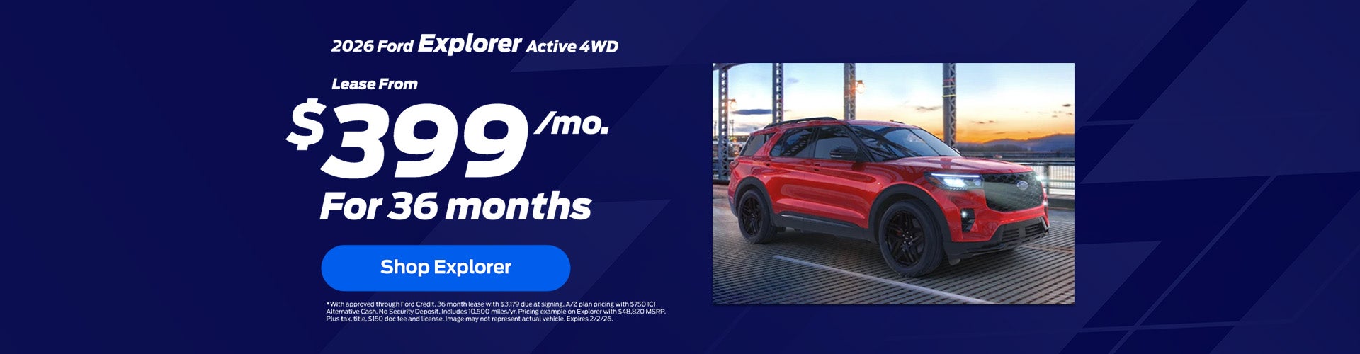 2026 Ford Explorer Lease Offer