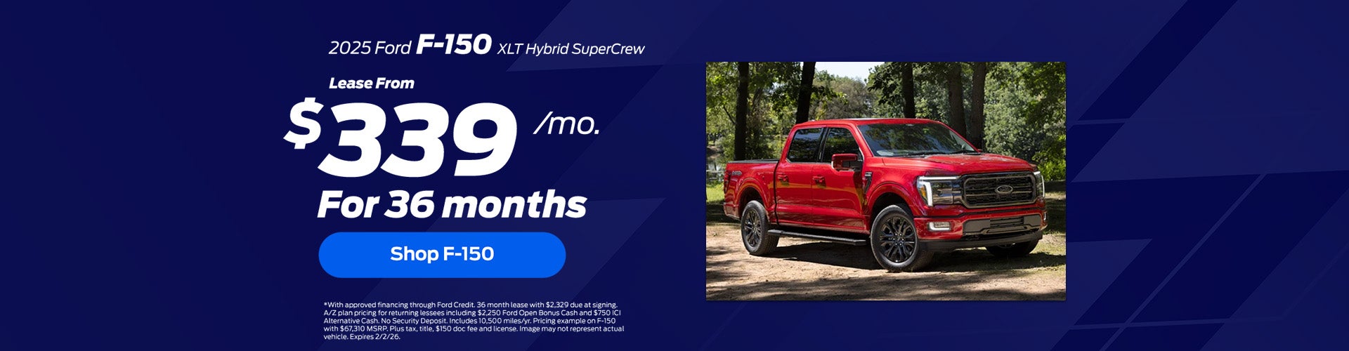2025 Ford F-150 Lease Offer