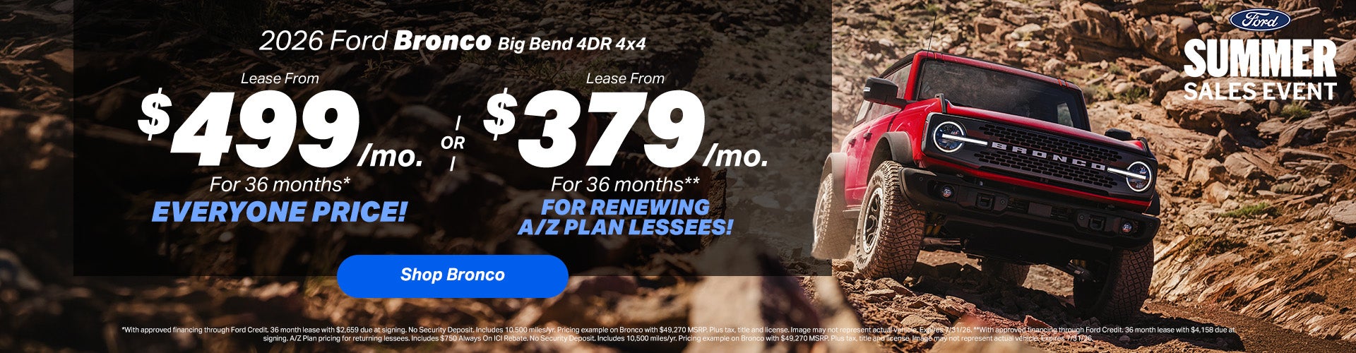 2026 Bronco Lease Offer