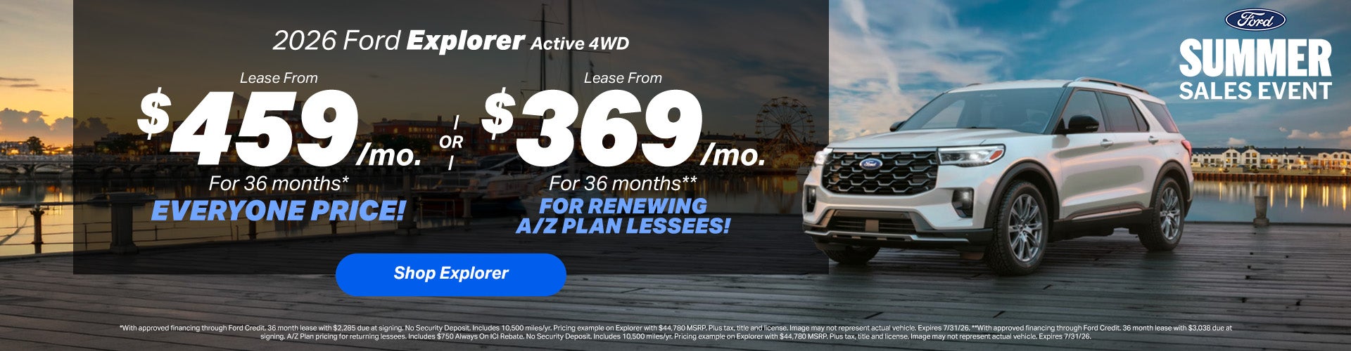 2026 Explorer Lease Offer