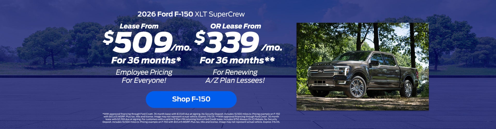2026 F-150 Lease Offer