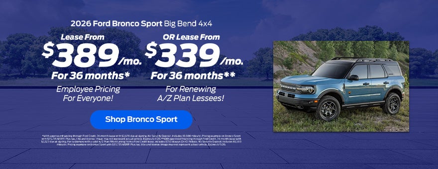 2026 Ford Bronco Sport Lease Offer