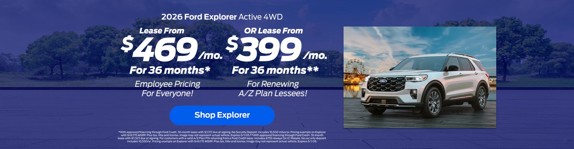 2026 Ford Explorer Lease Offer