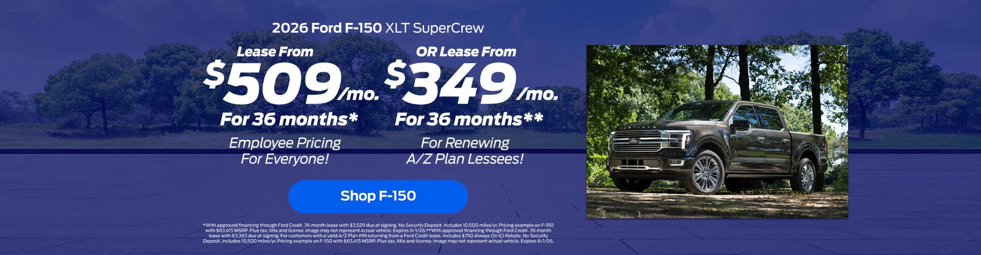 2026 Ford F-150 Lease Offer