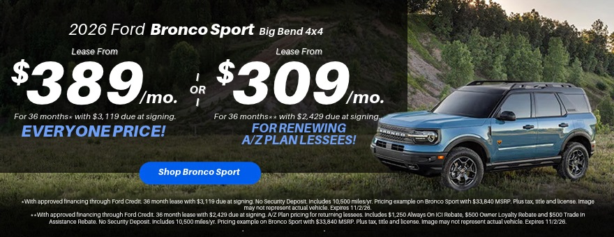 2026 Bronco Sport Lease Offers