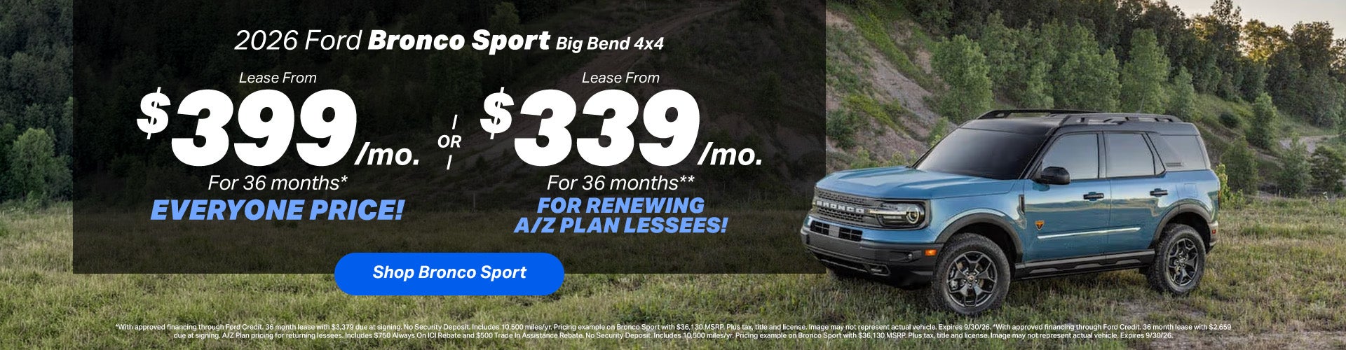 Ford Bronco Sport Lease Offer