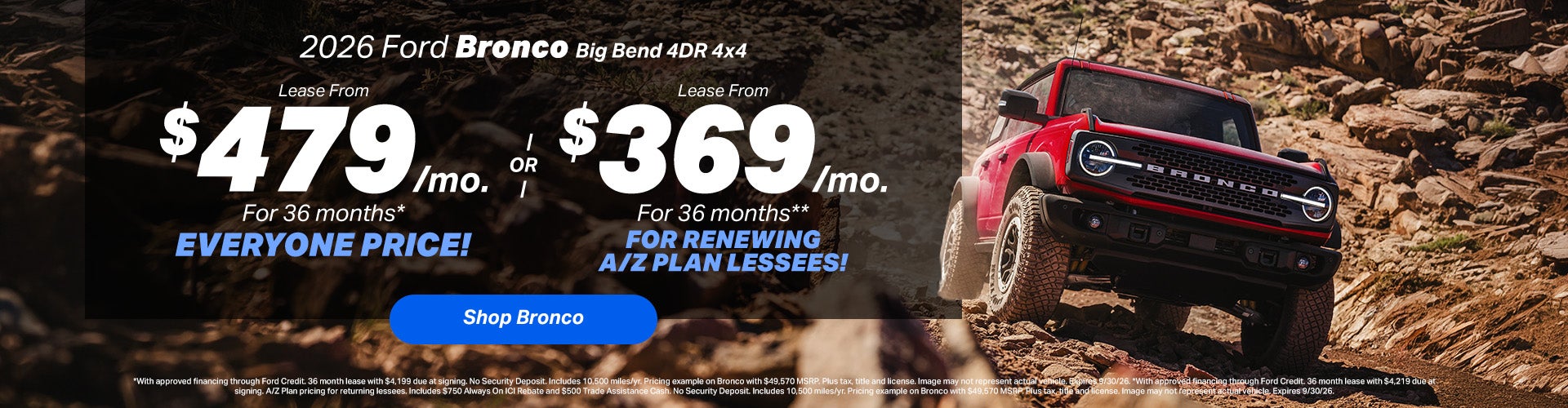 Ford Bronco Lease Offer