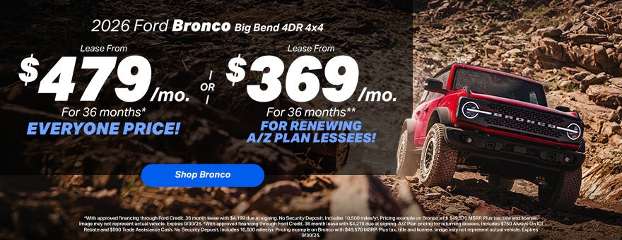 Ford Bronco Lease Offer