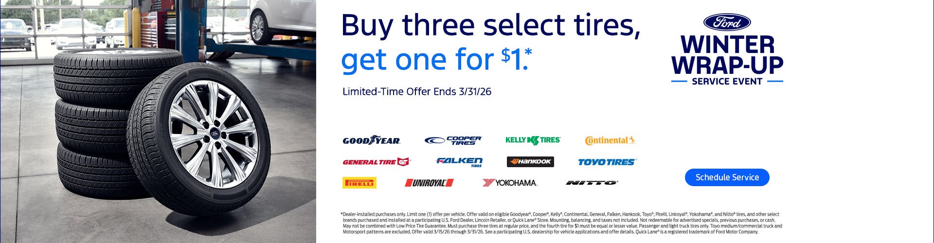 Buy 3 Tires, Get One Free!