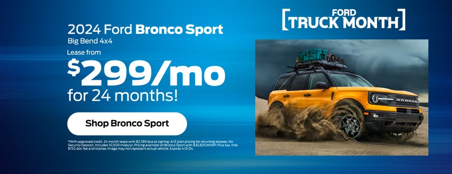 Lease A 2024 Bronco Sport For $299/Month!