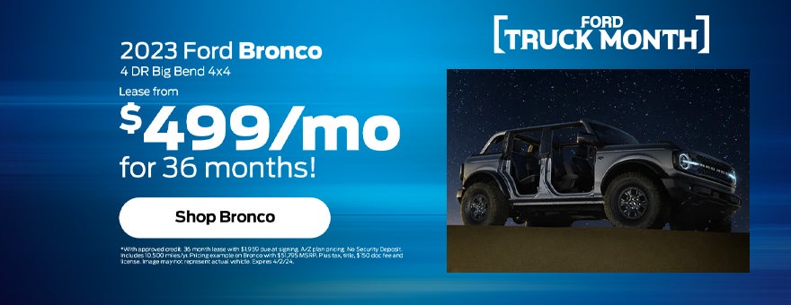 Lease A 2023 Bronco For $499/Month!