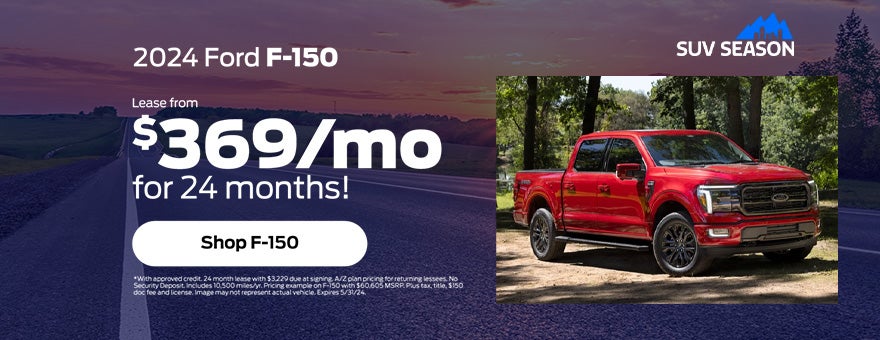 Lease A New 2024 Ford F-150 For Only $369/Month!